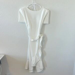 Calvin Klein White Asymmetrical Dress